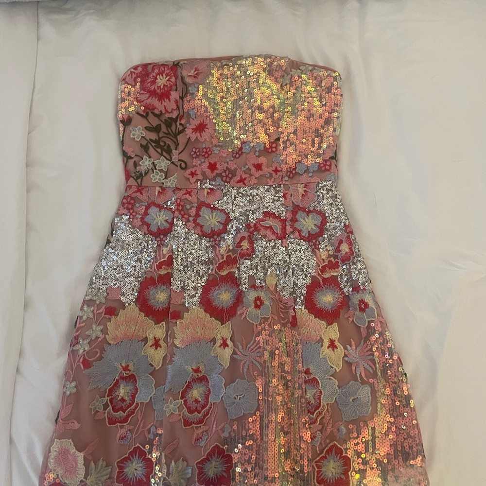 lulu's colorful sequin dress